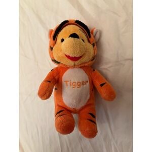Disney Winnie the Pooh Dressed as Tigger Plush Bean Bag Toy Orange 8.5 Inch
